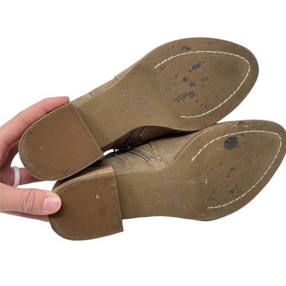 Seychelles Dwelling Bootie Size 7.5 Ankle Boot Western Stacked Heel Leather - Picture 8 of 12